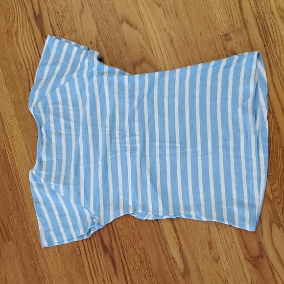 Trinity blue and white striped top, size medium - Picture 3 of 4